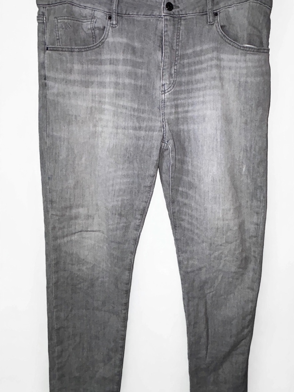 Armani Exchange Men's J13 Gray Straight Slim Jeans 38x32